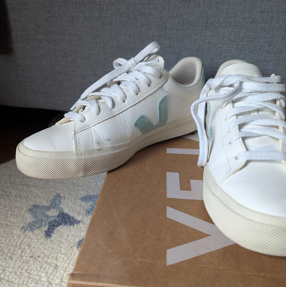 Veja Campo Extra White & Matcha Size 9 Womens White and Green Sneakers - Picture 9 of 14
